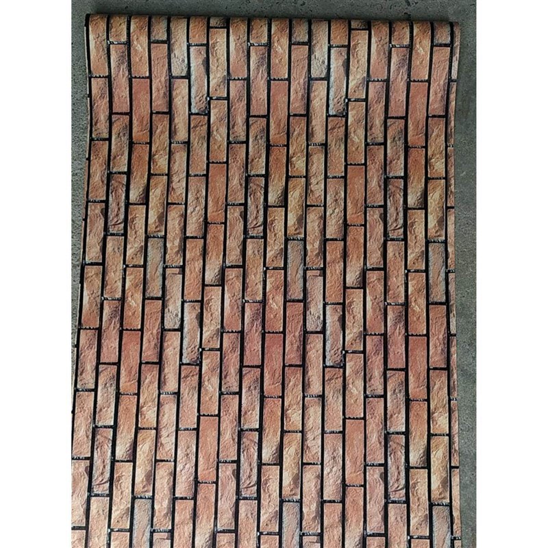 60宽自粘墙纸搭配腰线r10米砖纹横版墙围饭店烧烤店装饰自贴壁纸