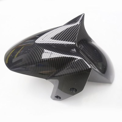 适用于25款NMAX155改装碳纤纹前轮挡泥板踏板车水转印外壳替换件