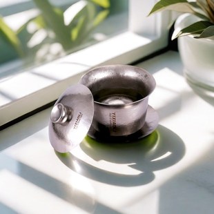 家用泡茶器功夫茶具礼盒 易小力纯钛盖碗茶杯茶具套装