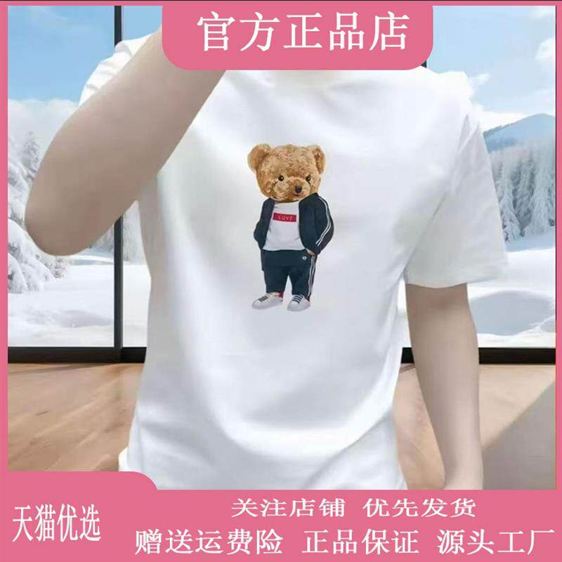 晟华优选260g纯棉夏短袖纯棉ins宽松痞帅圆领休闲大码印花男士TY