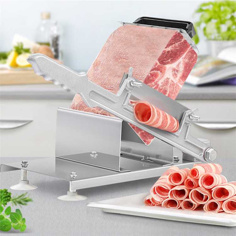 羊肉卷切片机家用手动羊肉片冻熟牛肉卷切肉机小型切肉器刨肉机图片