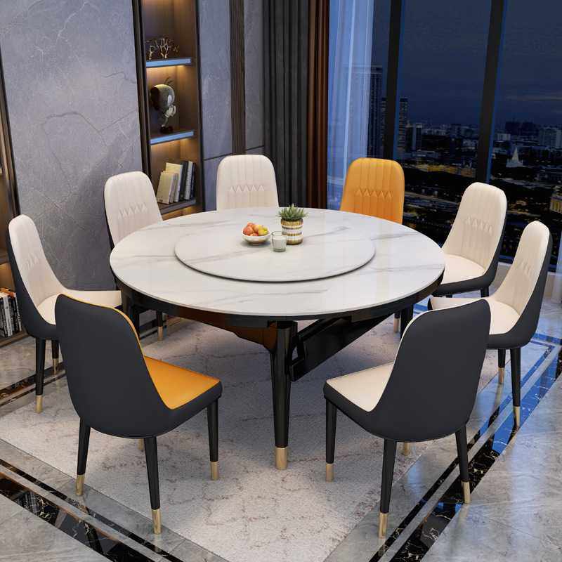 岩板餐桌椅组合可折叠伸缩小户型家用六人橡胶木饭桌子餐桌可伸缩,住宅家具,岩板餐桌,淘宝优惠券,粉丝福利购,淘宝优惠卷