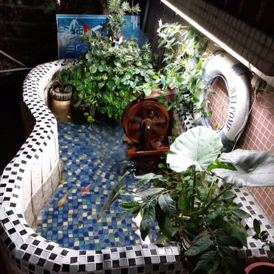 防腐碳化木制水风车流水摆件大小型户外花园鱼池假山喷泉转动水轮