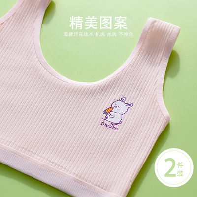 女童纯棉内衣青春发育期学生初中青少年一二阶段新款少女背心文胸