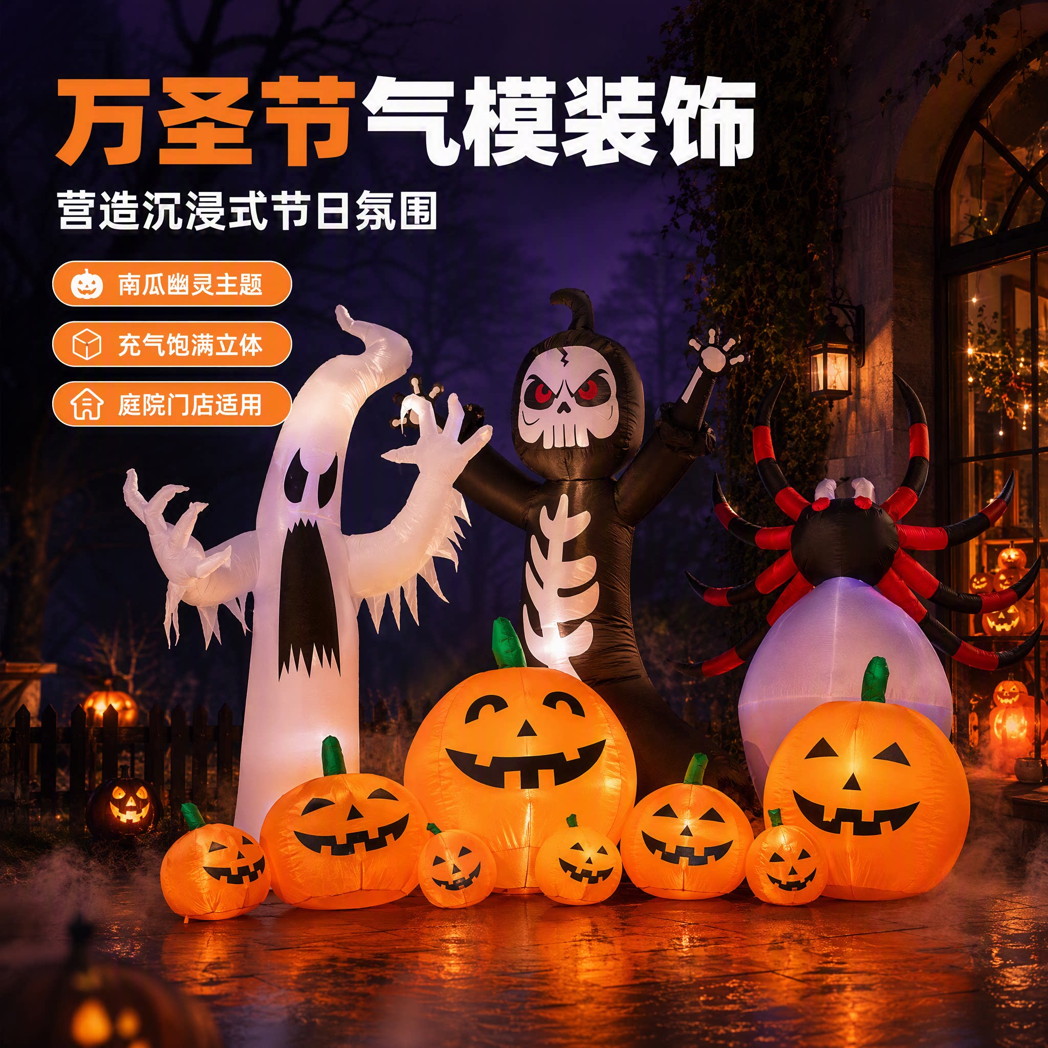 万圣节充气气模装饰摆件