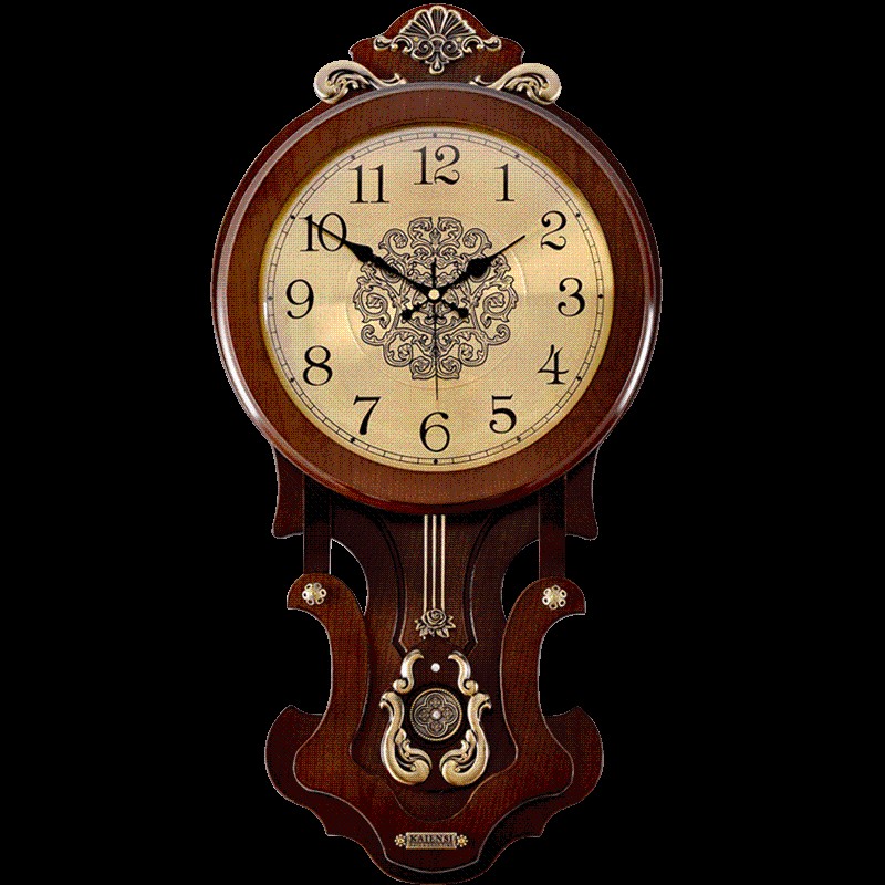 欧式挂钟客厅家用时尚挂墙轻奢电波时钟表大气创意中式中国风挂表