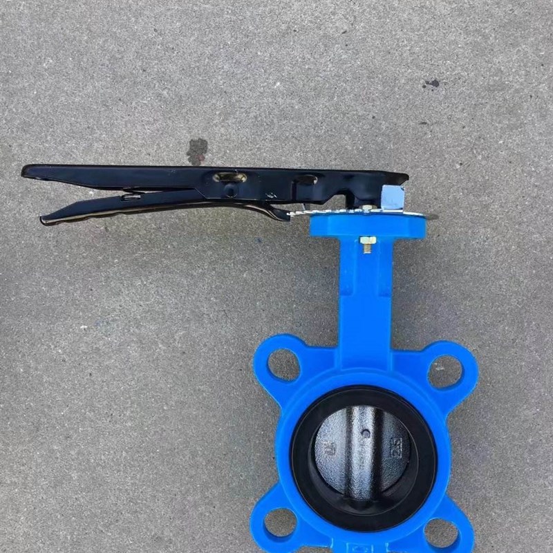 D71X10/16Q天津奇工对夹手动蝶阀/对夹H手柄蝶阀DN50DN250球墨