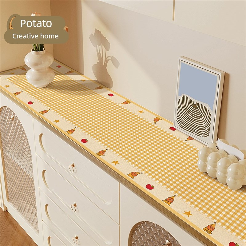 星星人玄关鞋柜垫防尘可擦免洗餐边柜垫子电视柜酒柜防脏皮革桌垫