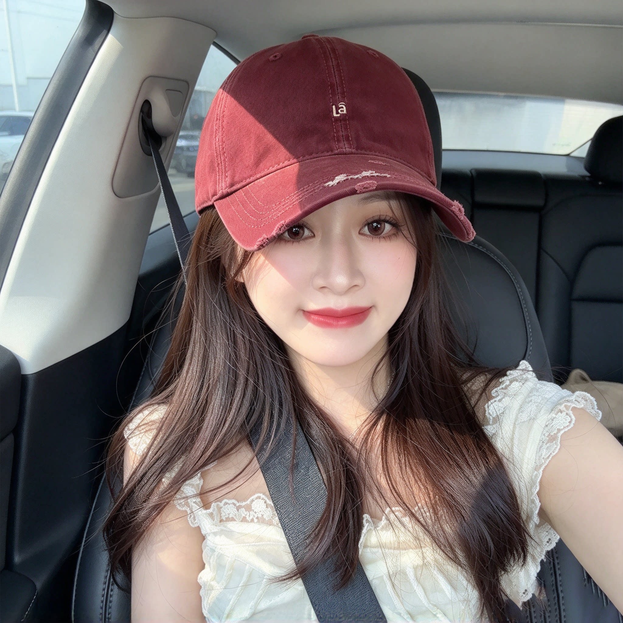 软顶字母刺绣女款鸭舌帽百搭