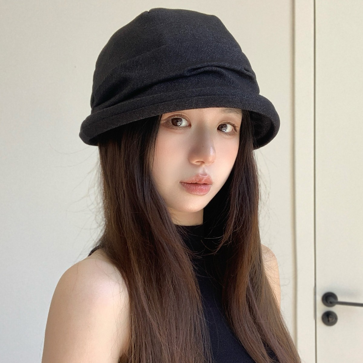韩版堆堆盆帽女春秋防晒显脸小