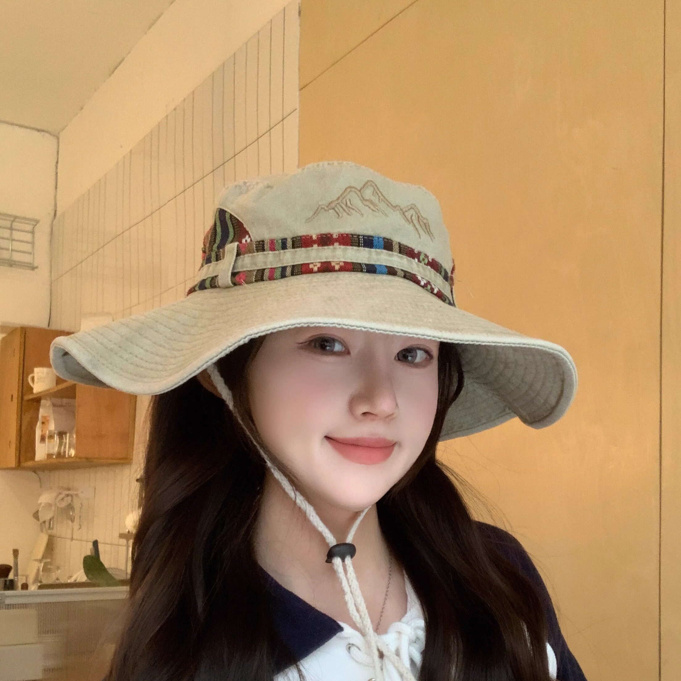 西部牛仔帽女夏季户外遮阳登山帽