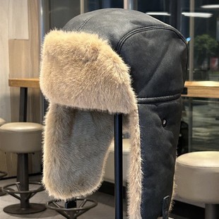 冬天雷锋帽男户外防风加绒加厚防寒保暖帽子北方骑车滑雪护耳