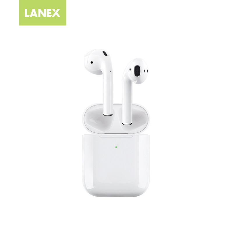 LANEX朗思X200C半入耳式真无线立体声蓝牙耳机白色运动通话高音质