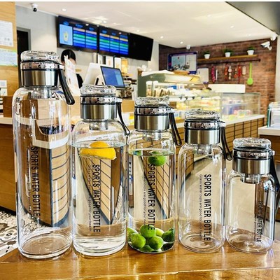 NextRoad玻璃杯大容量泡茶杯茶水分离女耐热2000Wml茶隔水杯子