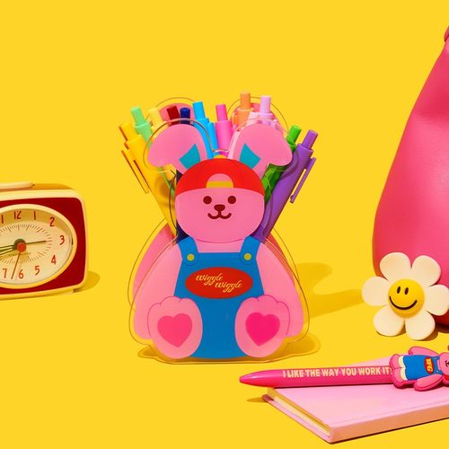 wiggle wiggle亚克力笔筒桌面收纳盒文具整理盒学生开学创意笔筒