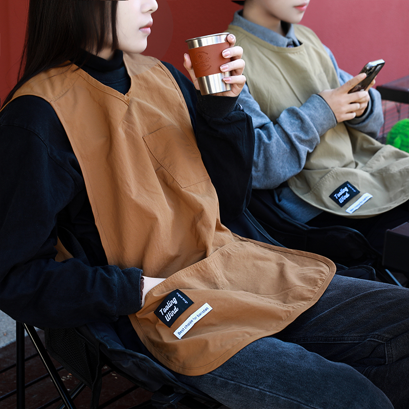 防水围裙冬天吃饭防脏神器大人儿童羽绒服罩衣厨房家用2023新款