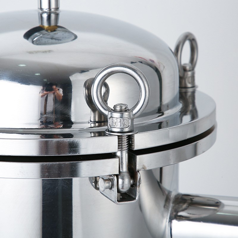 侧入式过滤器 304不锈钢药液饮料过滤 卫生级电解抛光袋式过滤器