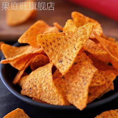 勒纳玉米片辣烧烤风味140g袋装印尼进口三角片薯片零食