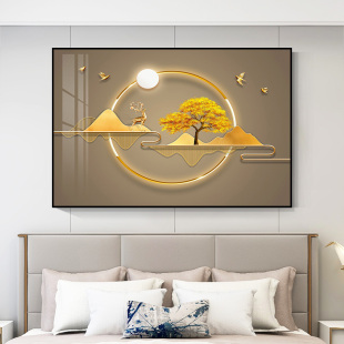 饰画轻奢高级感挂画现代简约主卧房间背景墙面壁画新款 卧室床头装