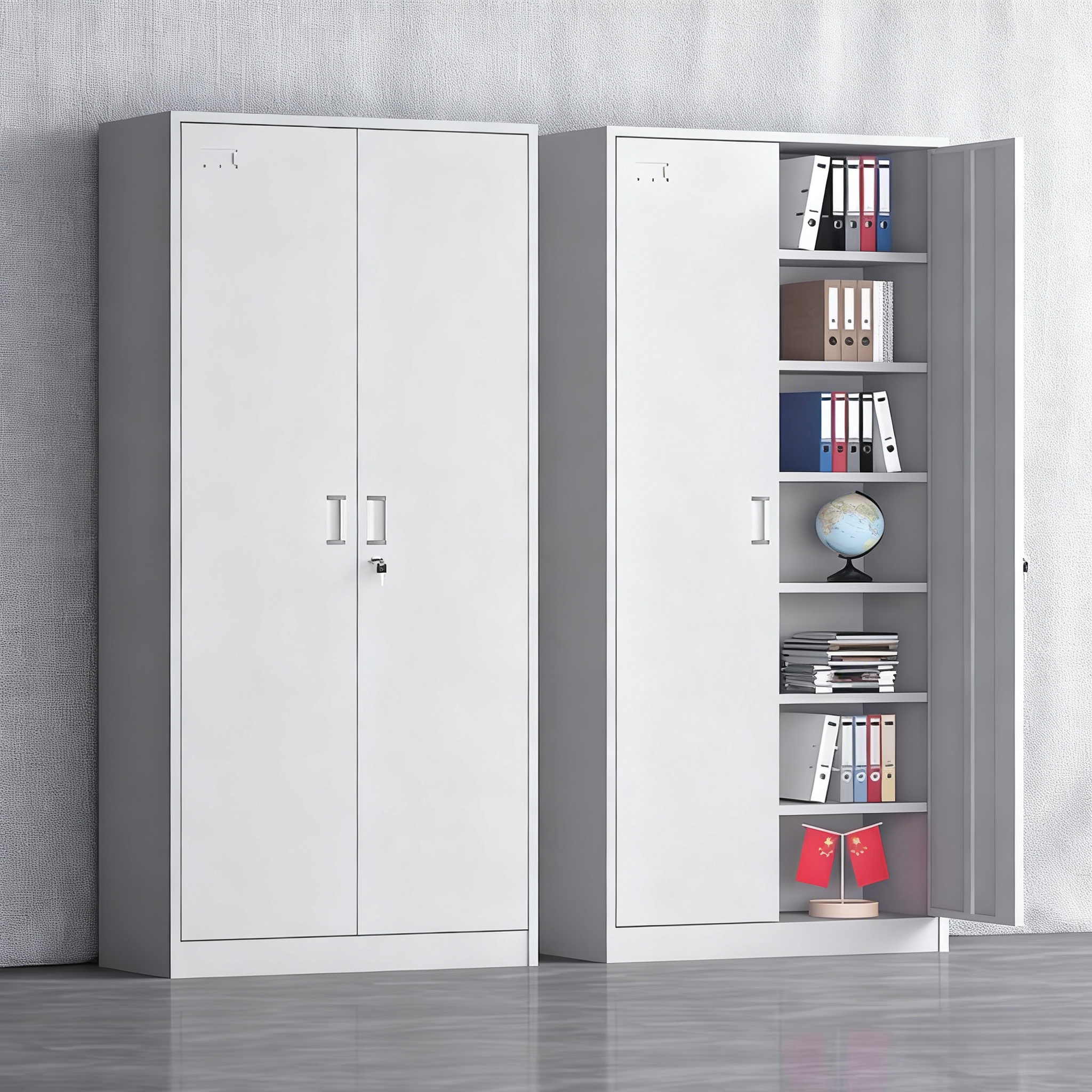 会计凭证柜钢制文件资料档案柜办公室带锁铁皮书柜落地储物柜柜子