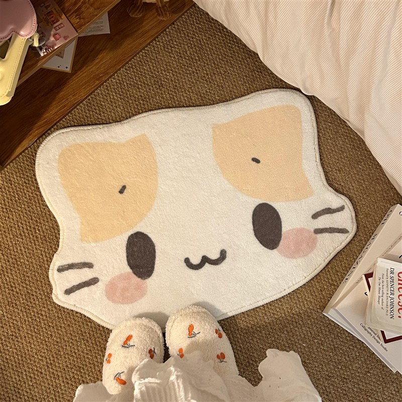 创意简约棉花糖猫咪卡通儿童家用地毯客厅卧室房间床边毯床尾地垫