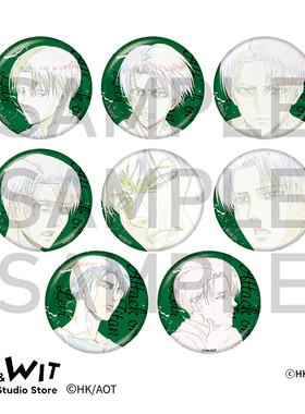 I.G WIT 进击的巨人利威尔个人池盲抽马口铁徽章撤退的矮人