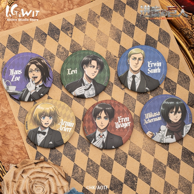 【新品】I.G WIT 进击的巨人Noble Duties盲抽马口铁徽章撤退矮人