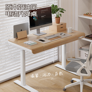 升降书桌学习桌可移动自动电脑桌家用办公桌智能电动升降桌 智芯