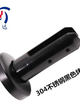 优选4不锈钢黑色烤漆圆p夹 阳台泳池玻璃固定配件 楼梯支撑架 玻.