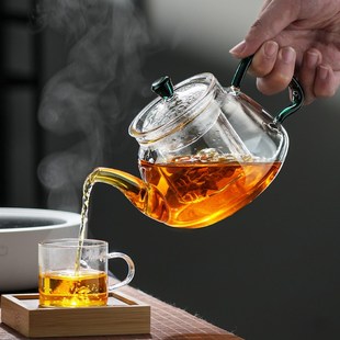 泡茶壶玻璃茶壶加厚耐高温单壶家用茶水分离花茶壶茶具套装 新款