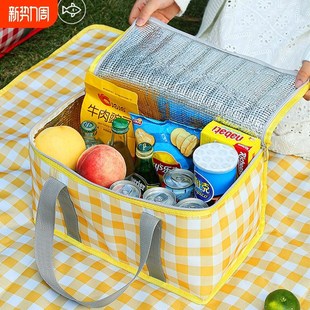 保温箱野餐包户外加厚铝膜手提野餐篮露营可折叠外出防水耐用