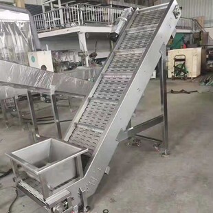 链板提升机食流水线不锈钢板链输送带冲孔爬坡碳钢板链输送机厂
