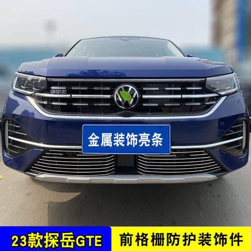 2款探岳中网外观改装饰条 前杠前脸专用汽车用品防虫网亮条