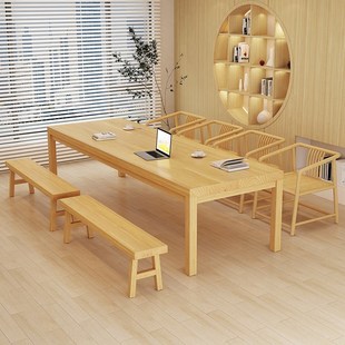 全实木书桌椅家用客厅学习桌书法长桌办公桌工作台电脑桌