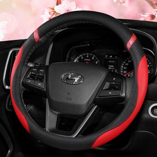 现代领动悦动ix35朗动名图ix25悦纳瑞纳菲斯塔伊兰特方向盘套女男 - 封面