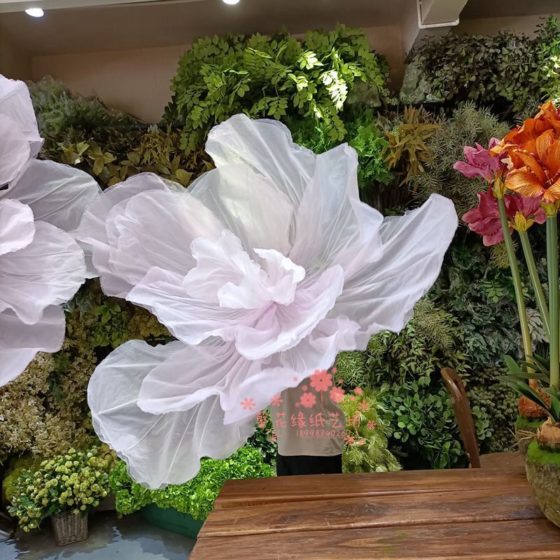 婚庆纸花橱窗装饰摄影拍照背景道具立体手工晕染色大型纱花可定制