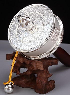 家用多款可选手摇转动合金手摇转动筒西藏式器具摆件客厅家居纪念