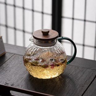 泡茶壶水杯套装耐热玻璃冷水壶树纹家用客厅玻璃壶凉水壶杯大容量