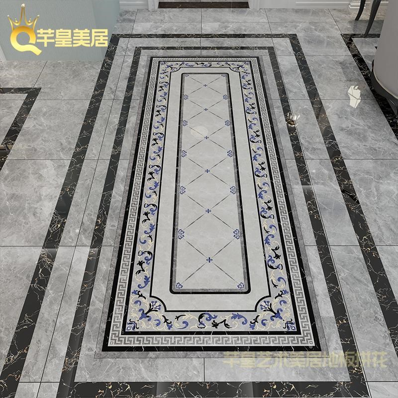 过道无限拼抛晶砖地毯砖欧式客厅地砖拼花瓷砖入户玄关拼图地砖