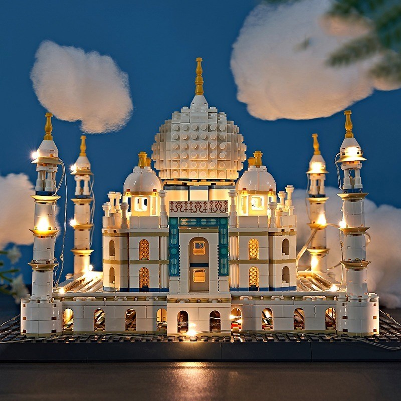 布达拉宫泰姬陵瓦西里教堂建筑悉尼歌剧院微小颗粒拼装积木玩具