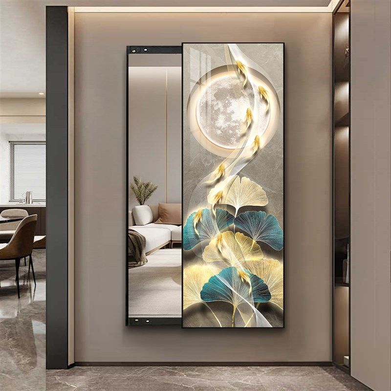 银杏九鱼隐形全身镜推拉隐藏式镜子卧室试衣镜壁挂家用穿衣镜,住宅家具,穿衣镜,淘宝优惠券,粉丝福利购,淘宝优惠卷