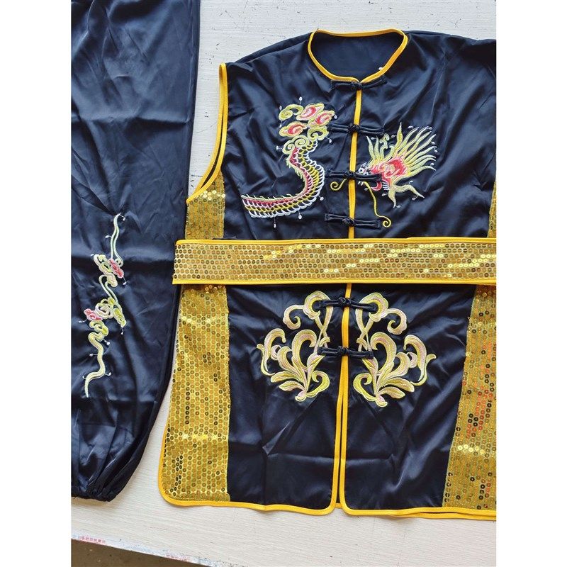 新款无袖南拳服龙刺绣长拳比赛表演服专业武术服竞赛服彩服男女款
