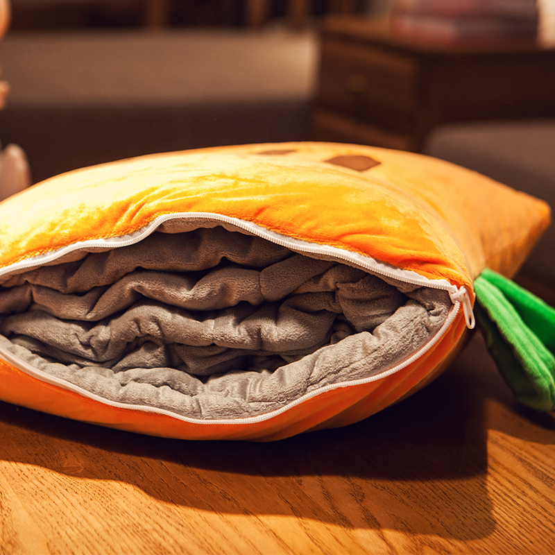 冬季折叠汽车抱枕被子两用加厚车上靠枕大号车内车载女生可爱午睡