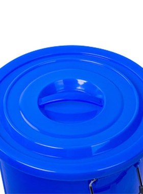 稳斯坦 WK001 塑料大桶 环卫物业垃圾桶酒店厨房收纳圆桶 蓝色50
