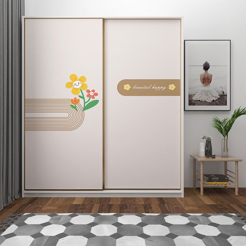 衣柜门贴纸玻璃门自粘卧室移门拉门翻新改造简约时尚加厚不透底