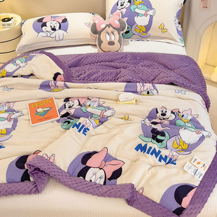 豆豆绒空调被夏凉被夏季 可机洗夏被学生宿舍单人儿童幼儿园薄被子