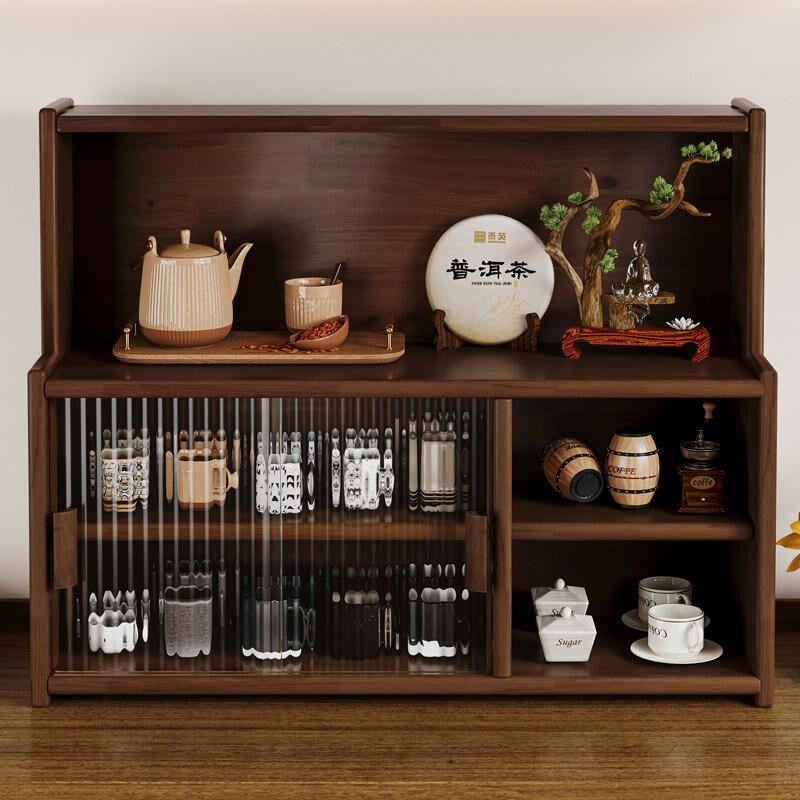 实木防尘a茶具收纳柜厨房杯架桌面杯子放水杯茶杯咖啡杯餐桌置物