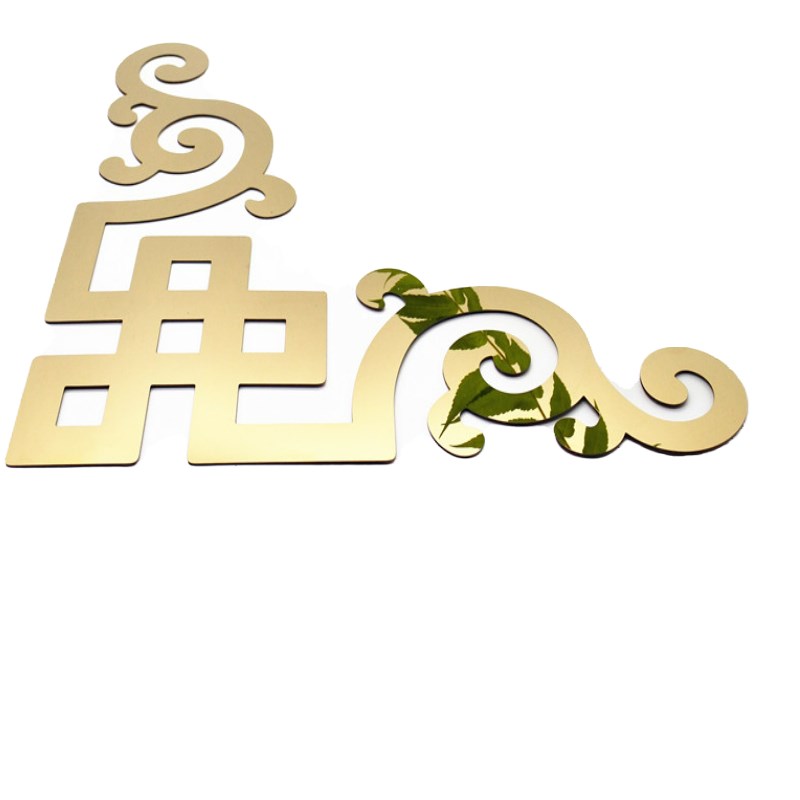 对角花边自粘电视背景墙边框天花板吊顶装饰贴花镜子柜子立体墙贴