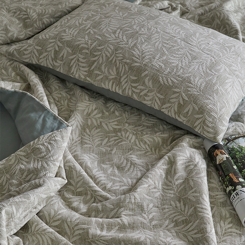 空气层提花夏被  透气纯棉夏凉被四件套全棉夏季薄被子空调被