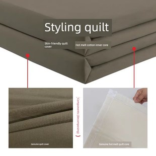 Wj橄榄绿色家政造型被七折六折宿舍军训绿色可折叠豆腐块模型被